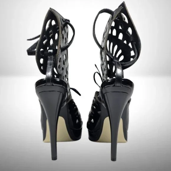 Jimmy Choo Patent Leather Gladiator Sandals Size: 37 - New - Picture 5 of 14